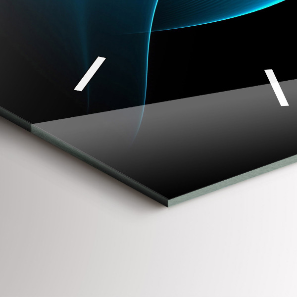 Vertical wall clock Blue abstraction