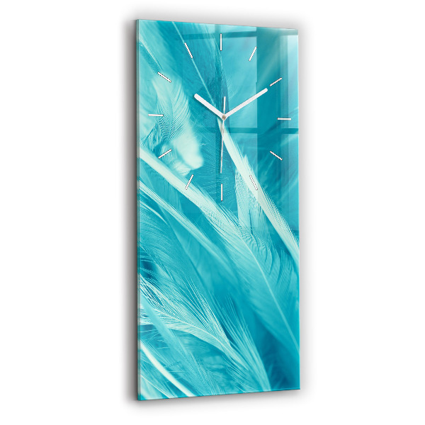 Vertical wall clock Green turquoise vintage