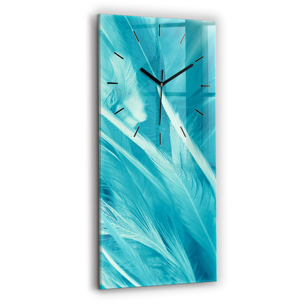 Vertical wall clock Green turquoise vintage