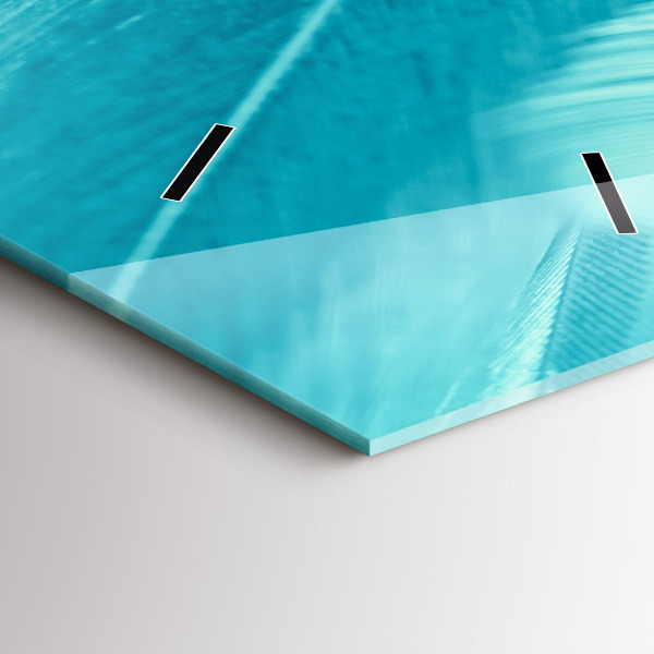 Vertical wall clock Green turquoise vintage