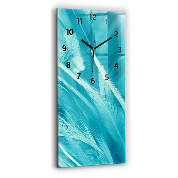 Vertical wall clock Green turquoise vintage