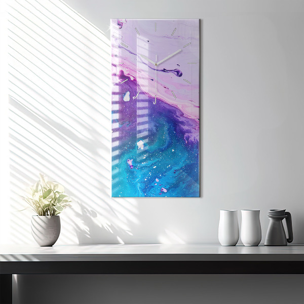 Vertical wall clock Colorful background