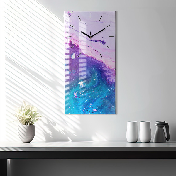 Vertical wall clock Colorful background