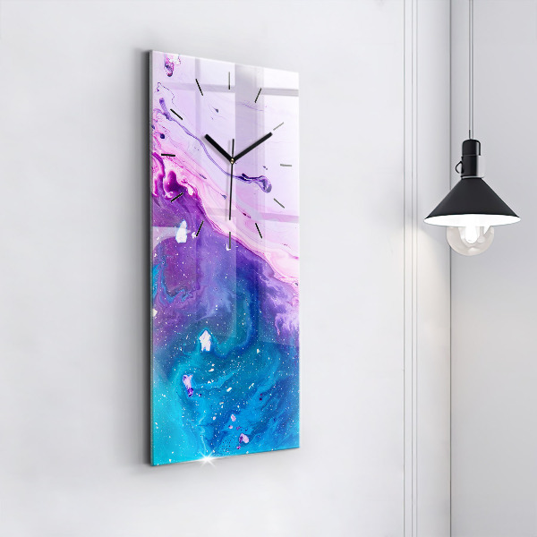 Vertical wall clock Colorful background