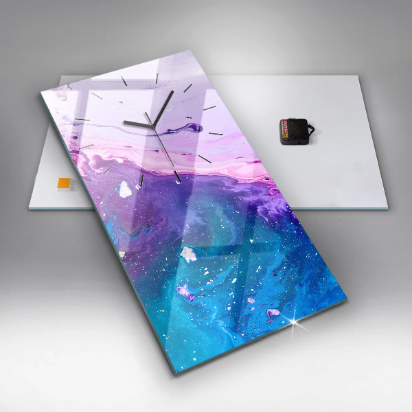 Vertical wall clock Colorful background