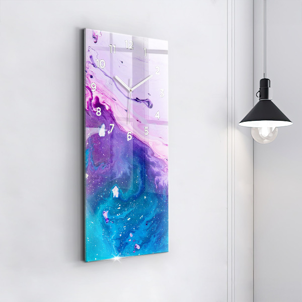 Vertical wall clock Colorful background