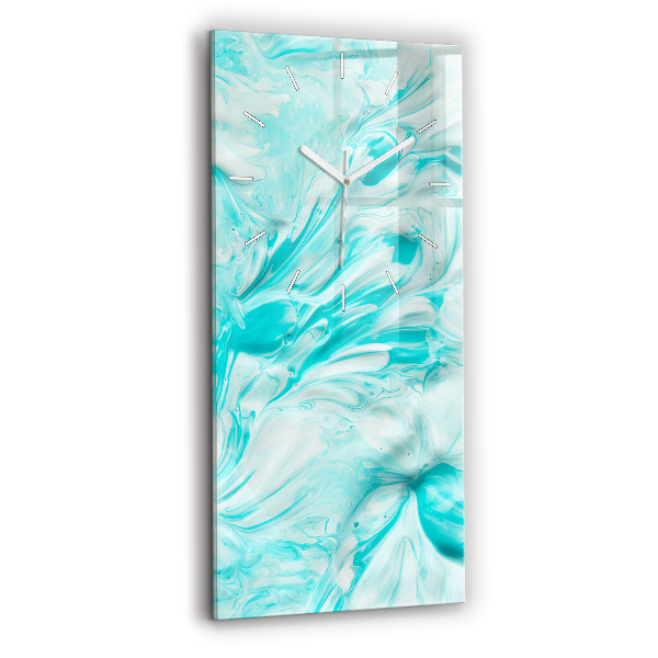Vertical wall clock Blue abstraction
