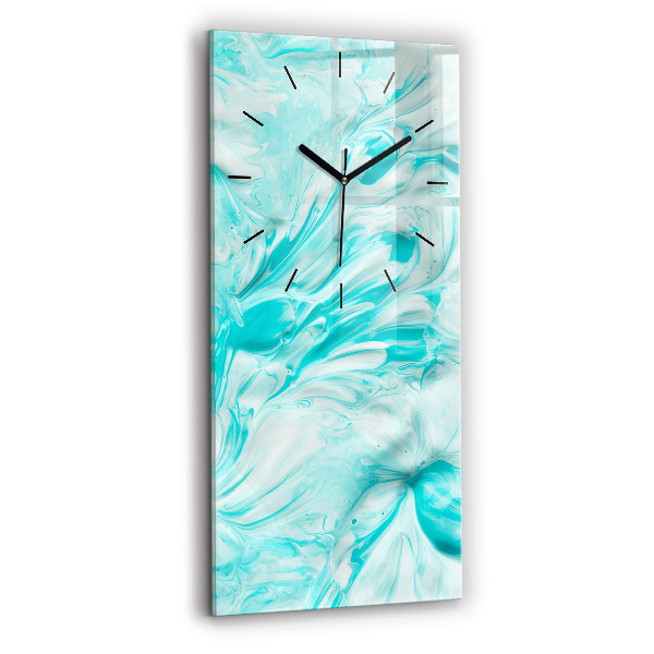 Vertical wall clock Blue abstraction