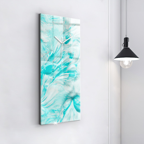 Vertical wall clock Blue abstraction