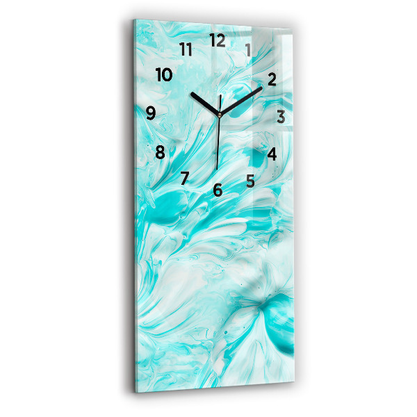 Vertical wall clock Blue abstraction