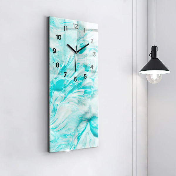 Vertical wall clock Blue abstraction