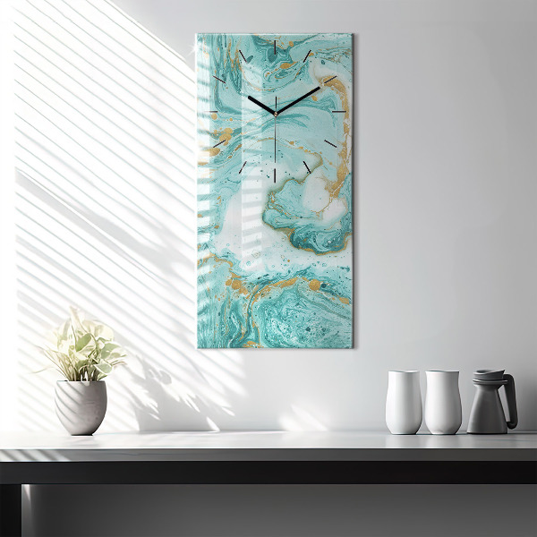 Vertical wall clock Marble texture