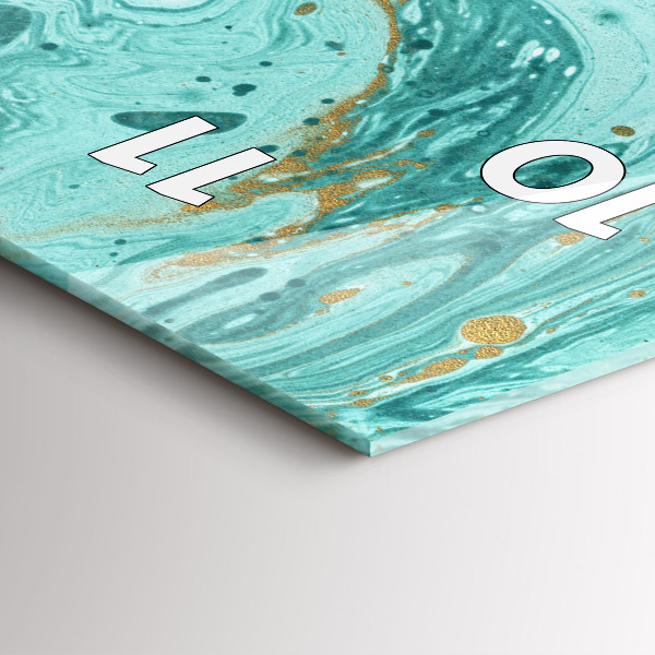 Vertical wall clock Marble texture