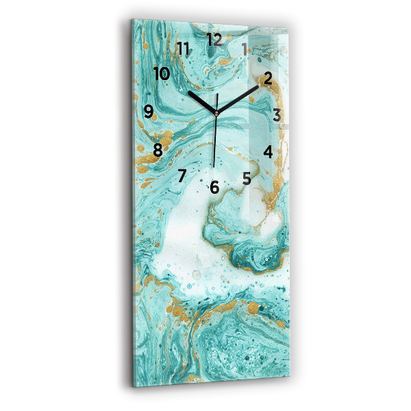Vertical wall clock Marble texture