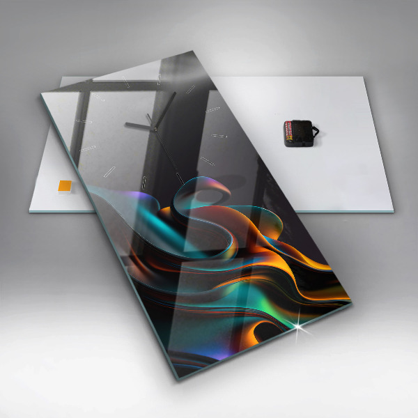 Vertical wall clock Futuristic wave