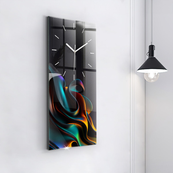 Vertical wall clock Futuristic wave