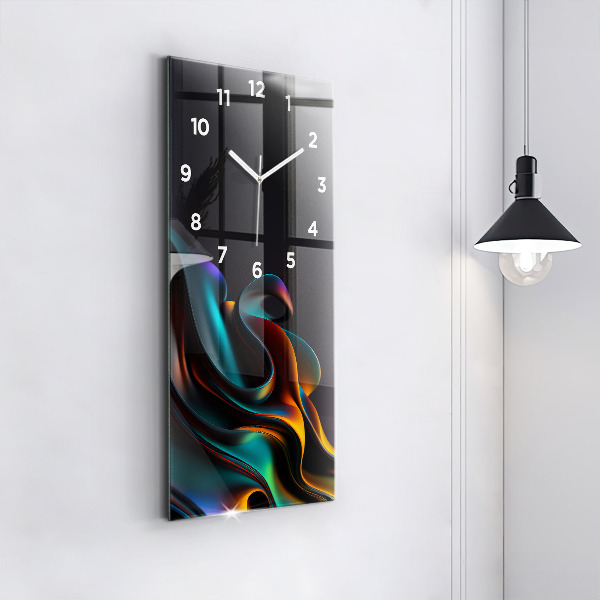 Vertical wall clock Futuristic wave