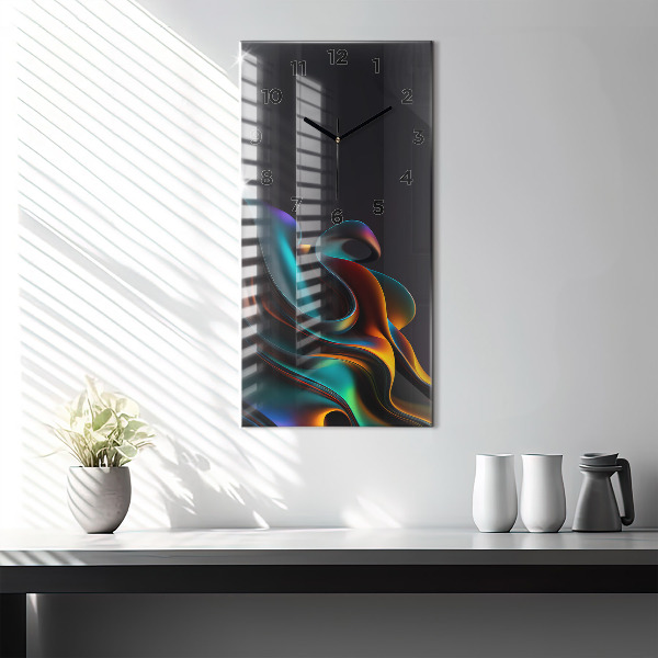 Vertical wall clock Futuristic wave