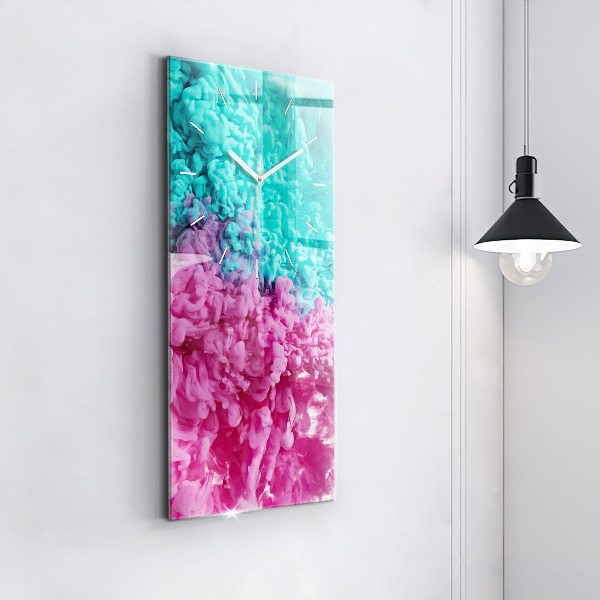 Vertical wall clock Modern art - spots