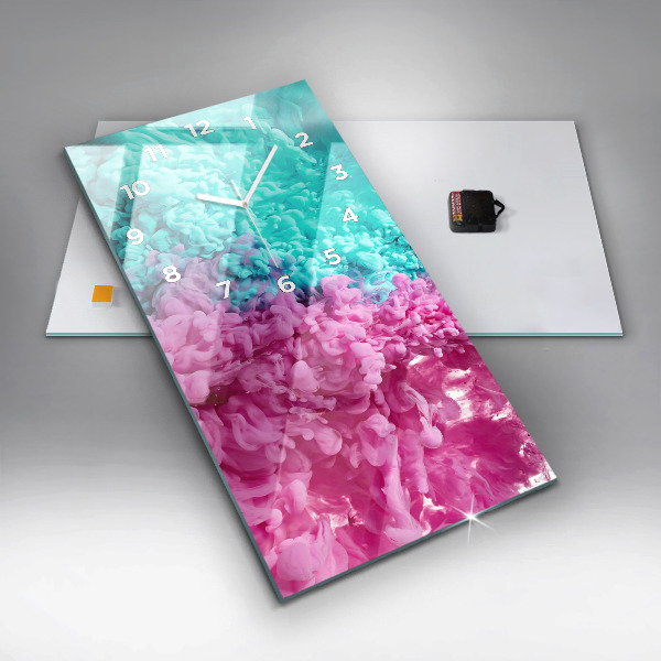 Vertical wall clock Modern art - spots