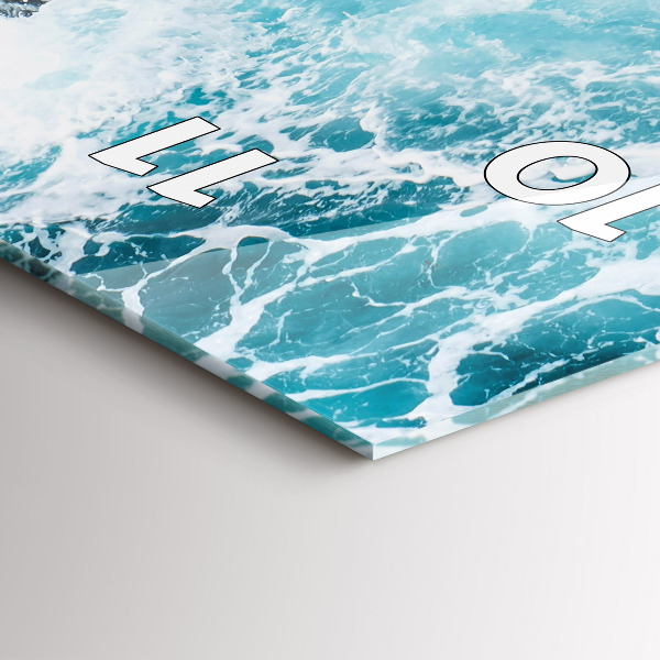 Vertical wall clock Swirling foamy waves