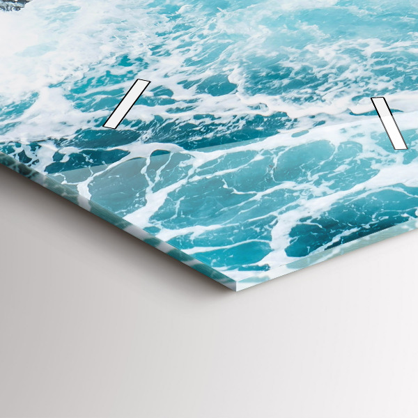 Vertical wall clock Swirling foamy waves