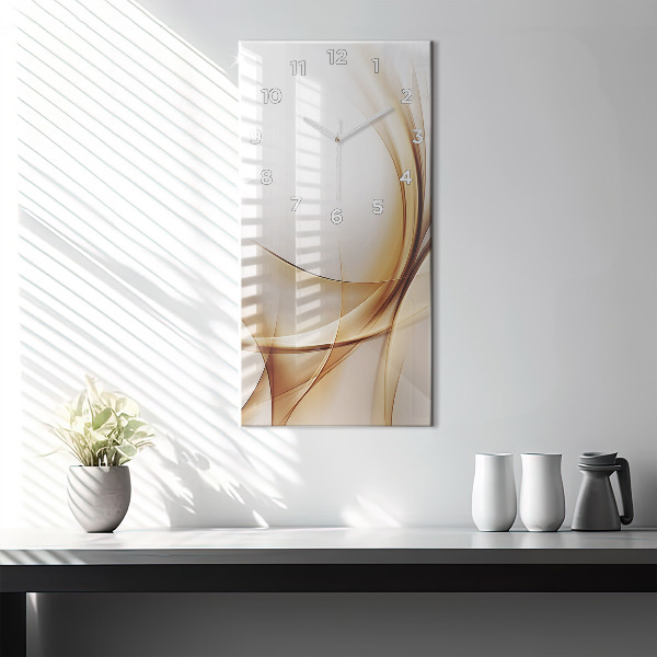Vertical wall clock Golden abstraction