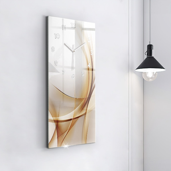 Vertical wall clock Golden abstraction