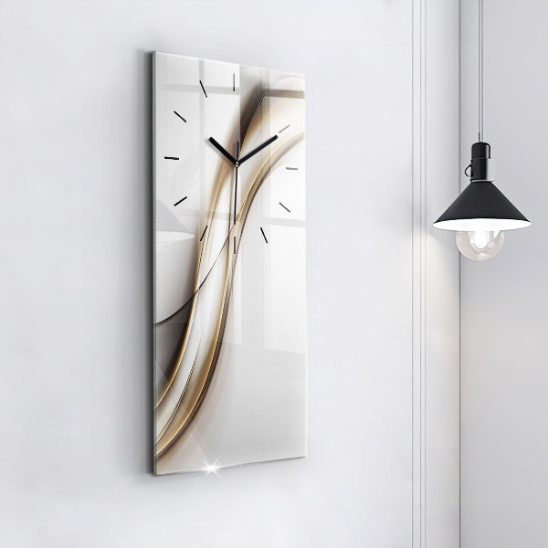 Vertical wall clock Abstract lines