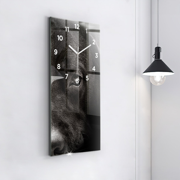 Vertical wall clock Scottish Fold Dog and Cat