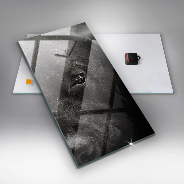 Vertical wall clock Scottish Fold Dog and Cat