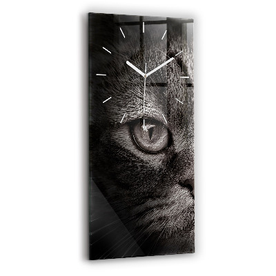 Vertical wall clock Scottish Fold Dog and Cat