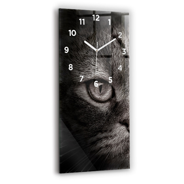 Vertical wall clock Scottish Fold Dog and Cat