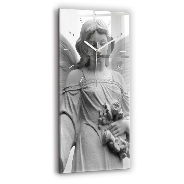 Vertical wall clock Old Angel Sculpture