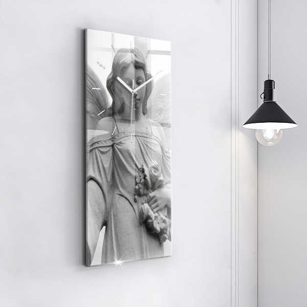 Vertical wall clock Old Angel Sculpture