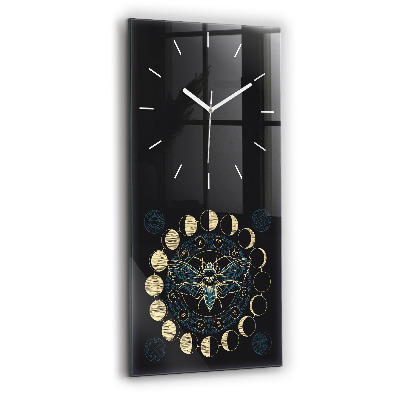 Vertical wall clock Moon Phases and Insect