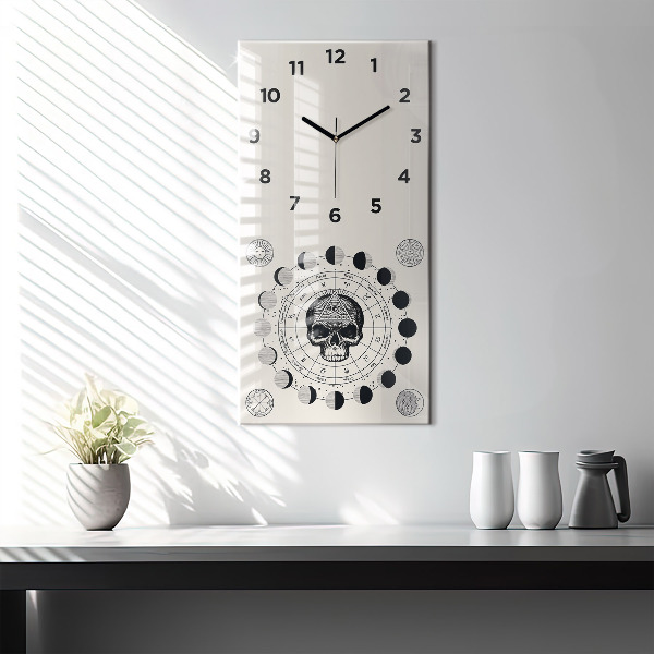 Vertical wall clock Moon phases