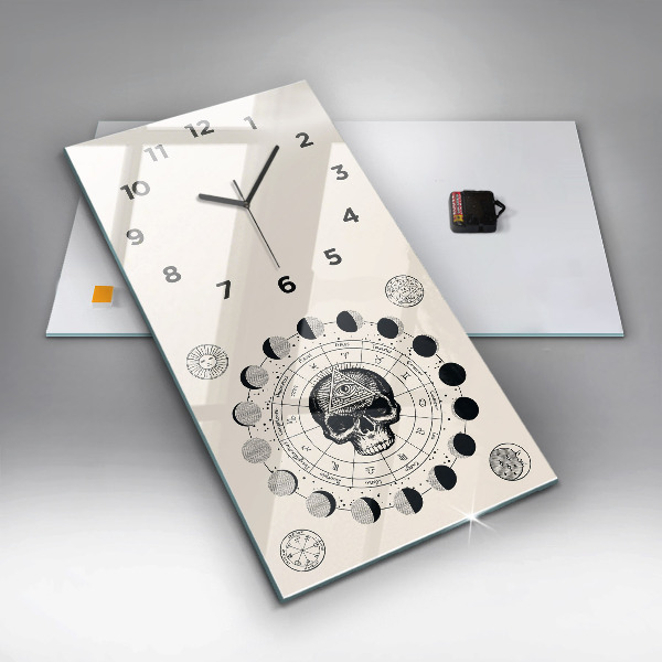 Vertical wall clock Moon phases