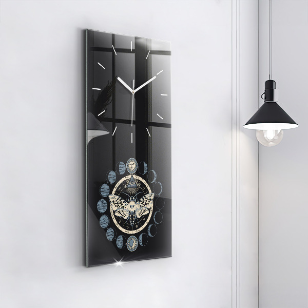 Vertical wall clock Moon phases