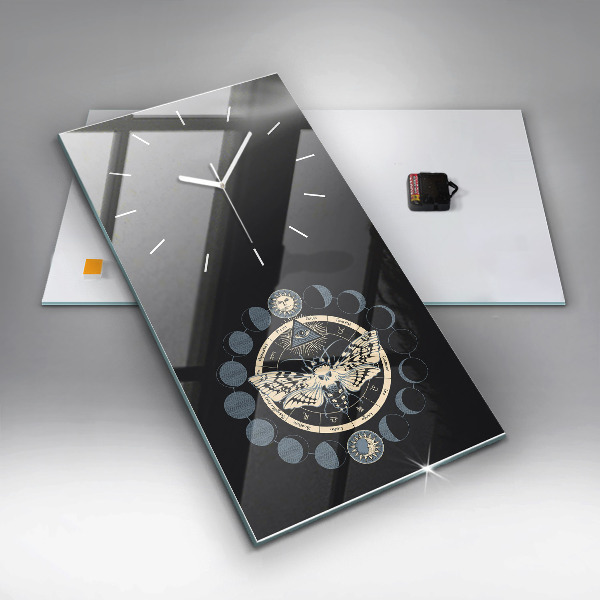 Vertical wall clock Moon phases