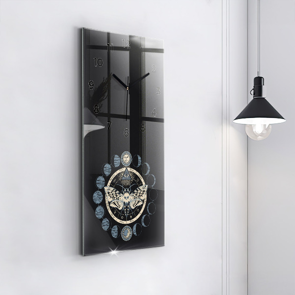 Vertical wall clock Moon phases