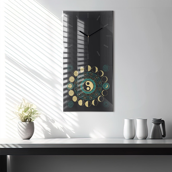 Vertical wall clock Moon phases