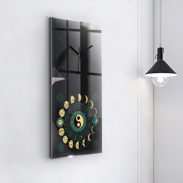 Vertical wall clock Moon phases