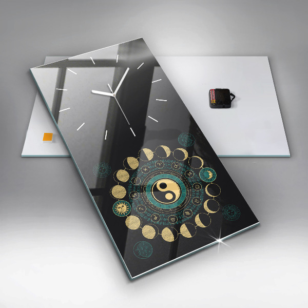 Vertical wall clock Moon phases