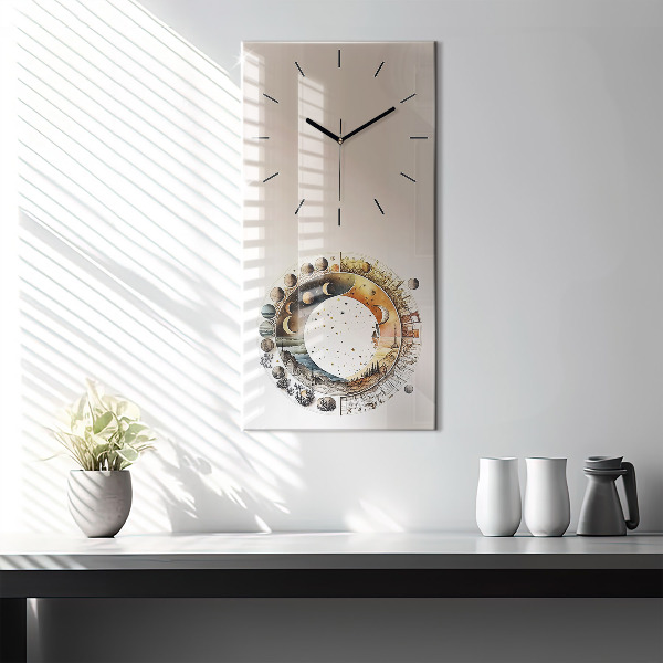 Vertical wall clock Astronomy clock