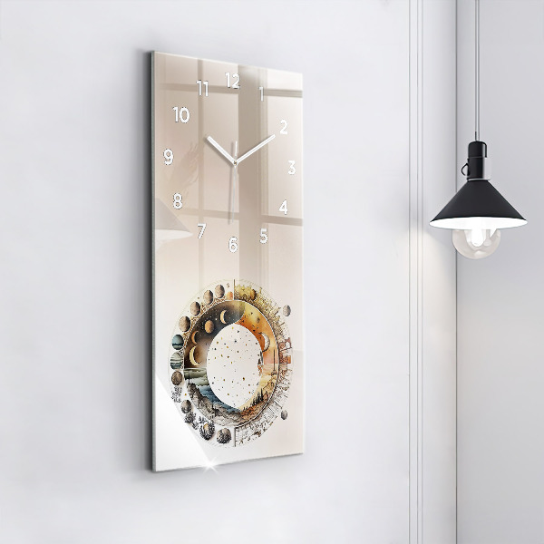Vertical wall clock Astronomy clock