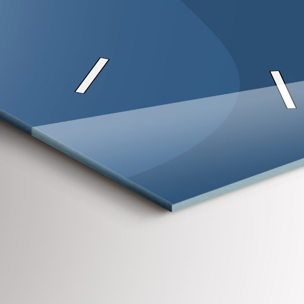 Vertical wall clock Blue waves