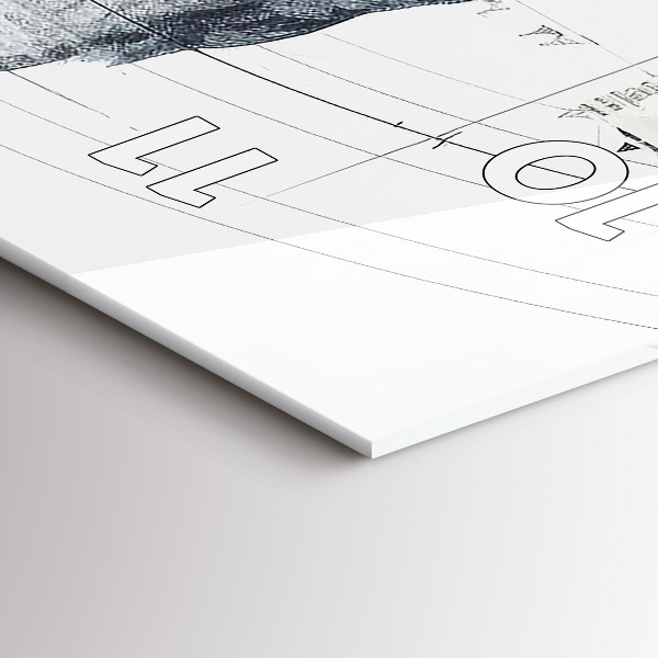 Vertical wall clock Cartoon mountains