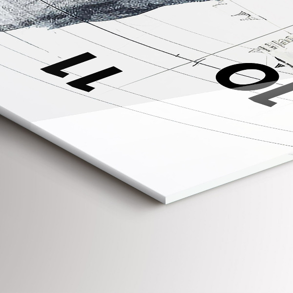 Vertical wall clock Cartoon mountains