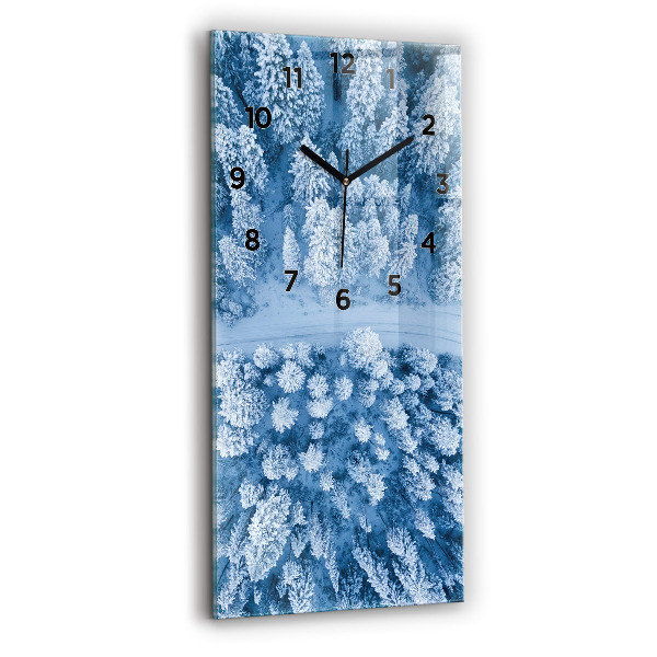 Vertical wall clock Forest from a drone